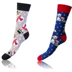 Bellinda CRAZY SOCKS 2x - Забавни чорапи 2 чифта - сив - син Bellinda | Siv | МЪЖЕ | 35-38