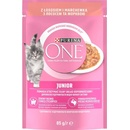 Purina One Junior mini filetky s lososom a mrkvou v šťave 12 x 85 g