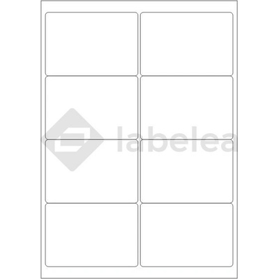 Labelea Samolepiace etikety 99,1x68 mm biele papierové, na hárku A4, pre laserovú a atramentovú tlač, Farba etikiet Biela, Počet hárkov v balení 100 EPY099068W008S