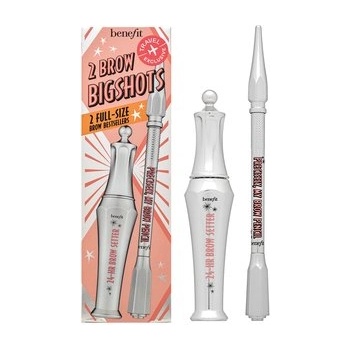 Benefit 2 Brow Bigshots подаръчен комплект за подстригване на вежди 4 Warm Deep Brown 7 ml + 0, 08 g