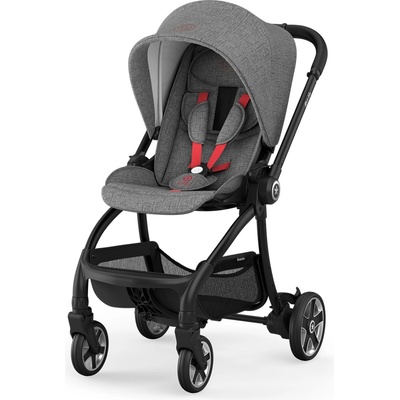 Kiddy количка Evostar Light 1 Grey Melange - Hot Red - шаси и летен кош (4611FES171)