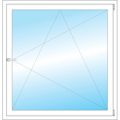 Okna Hned Plastové okno 1150 x 1200 mm bílé otevíravé a sklopné pravé