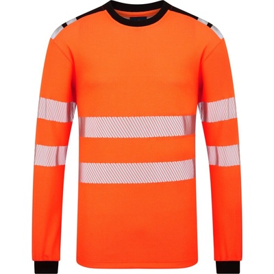 Portwest modaflame pw3 fr736 / Мъжка тениска с дълъг ръкав, огнеупорна - оранжева/черна xxxl (fr736obrxxxl)