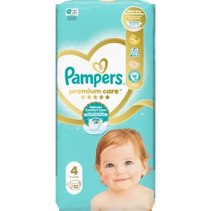 Pampers 4 Premium Care 52 броя - topcho-online