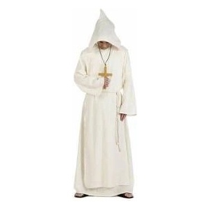 Limit Costumes Маскировъчен костюм за възрастни Limit Costumes Бял Монах Размер XL