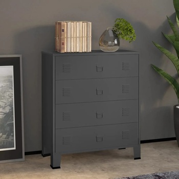 Image 1 of vidaXL Индустриален шкаф с чекмеджета, антрацит, 78x40x93 см, метал (339617)