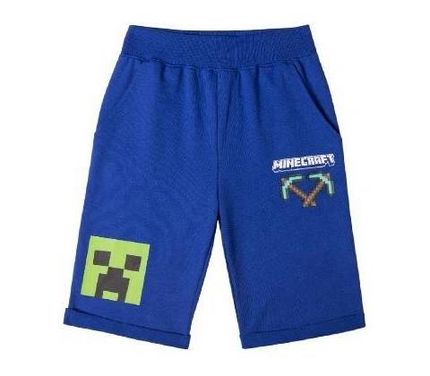 Šortky bermudy Minecraft modré