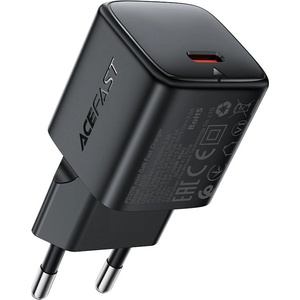 ACEFAST Зарядно за стена - Acefast A118 - GaN, Fast Charge, PD30W, мини дизайн, USB-C изход - Черен