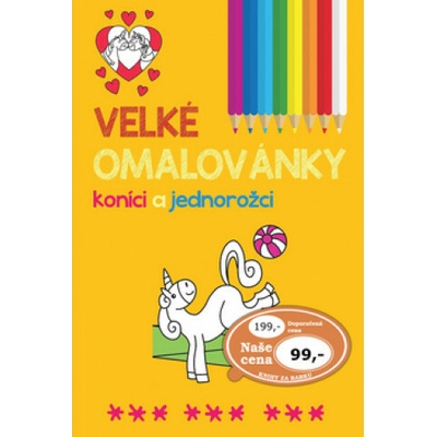 Velké omalovánky koníci a jednorožci