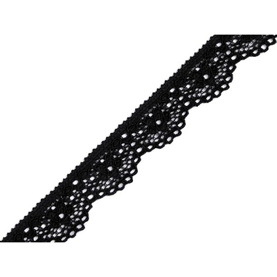Prima-obchod Elastická krajka šíře 16 mm, barva 2 černá