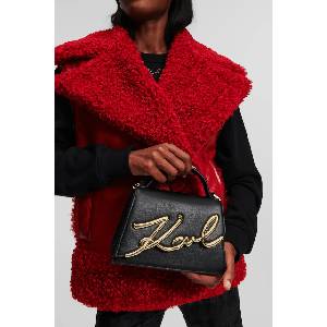 KARL LAGERFELD Чанта crossbody дамска от кожа K/SIGNATURE (A1W30038) - answear - 527,88 лв