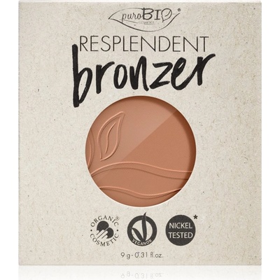 puroBIO Cosmetics Resplendent бронзант пълнител цвят 05 Warm Brown 9 гр