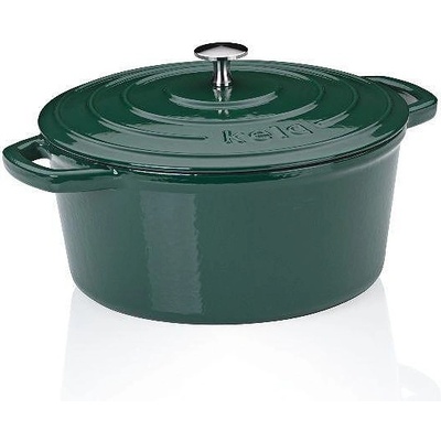 Kela Чугунена тенджера с капак KELA Calido Ø26 см, зелена (1501)