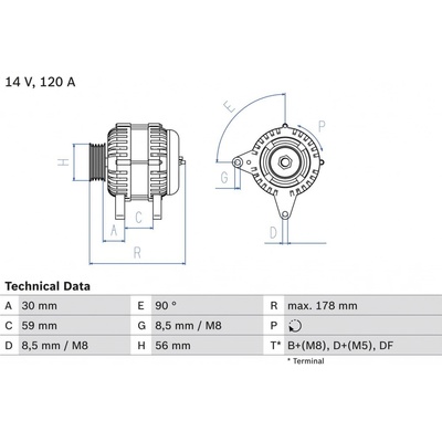 generátor BOSCH 0 986 040 350