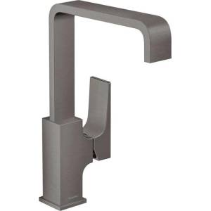 Hansgrohe Metropol - Смесител за умивалник с изпускателен клапан „Push-Open, матиран черен хром 32511340 (32511340)