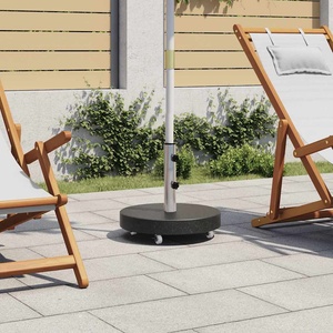 vidaXL Основа за чадър, гранит, 30 кг, кръгла, черна (48564)