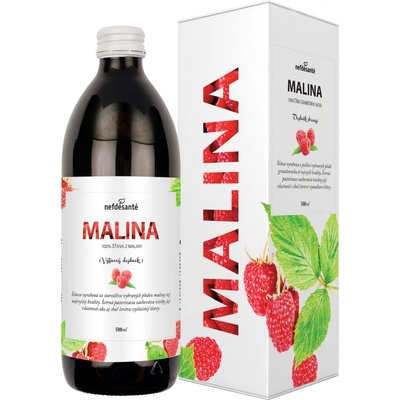 Nefdesanté MALINA 100% šťáva z plodů maliny s přídavkem vitamínu C 0,5 l