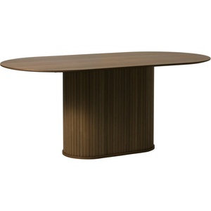 Unique Furniture Кафява трапезна маса с дъбов плот 95x180 cm Nola - Unique Furniture (48302932)