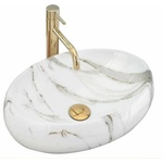 Rea Linda Lava 48 cm white marble (5902557362691)