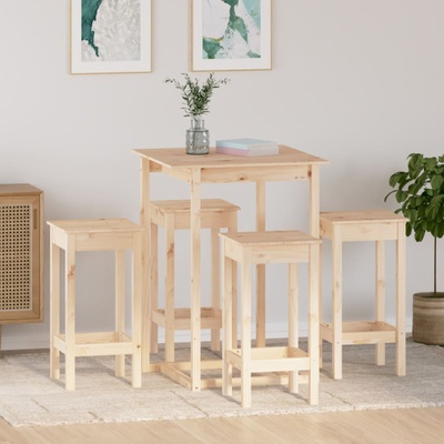 5dílný barový set masivní borové dřevo, 3124737 – Zbozi.Blesk.cz