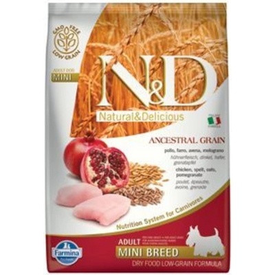 N&D Ancestral Grain Dog Adult Mini Chicken & Pomegranate 7 kg