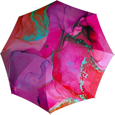 Doppler Carbonsteel Magic Marble pink dámsky plne automatický dáždnik