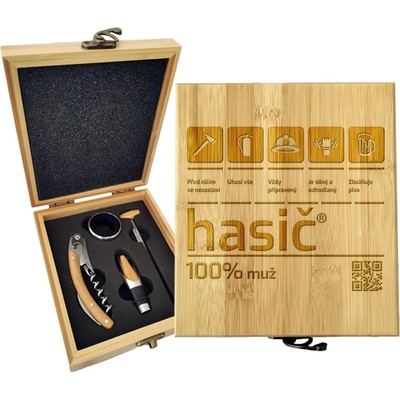 Sablio Dárková sada na víno Hasič: 147×168×49 mm