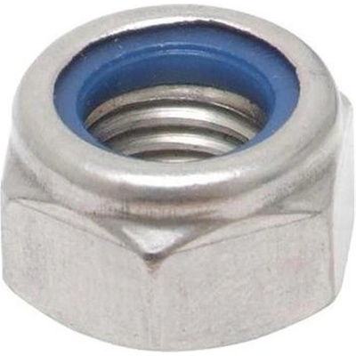 Matice M 3 šestihranná samojistná NÍZKÁ s nekovovou vložkou DIN 985, ocel tř. 8.8, povrch zinek bílý, (100ks)