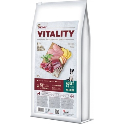 Akinu Vitality dog Adult Medium Lamb & Chicken 12 kg