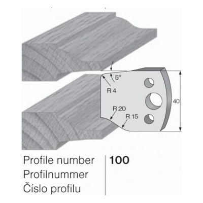 IGM profil 100 - pár omezovačů 40x4mm SP