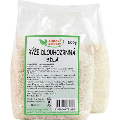 IPJ Natur rýže dlouhozrnná bílá 0,5 kg