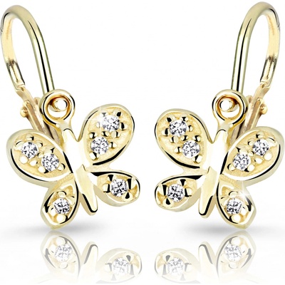 Cutie Jewellery zlaté dětské náušnice C2748-10-X-1 bílá