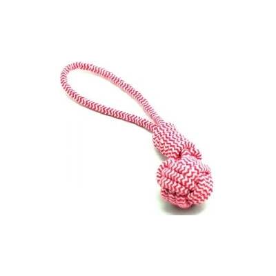 Hračky Salač Preťahovadlo s prepletanou loptou červené 32 cm