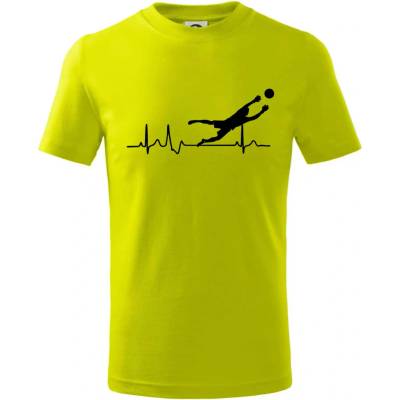 Ekg futbal brankár tričko detské Limetková