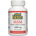 Natural Factors MSM/ МСМ - Метил-Сулфонил-Метан 1000 mg х 90 капсули Natural Factors (2652 NF)
