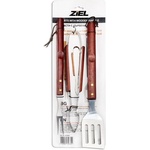  Комплект аксесоари за барбекю Ziel Grill - 3 части с дървена дръжка (3532061)
