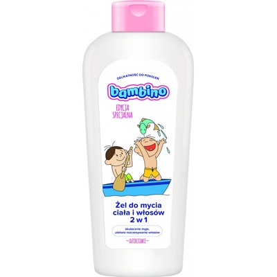 Bambino Kids Bolek and Lolek sprchový gél a šampón 2 v 1 Flamingo 400 ml