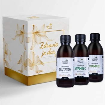 Adelle Davis Darčekový balíček IMUNITA lipo Adelle Davis lipozomálny Vitamín D3 200 ml Adelle Davis lipozomálny glutatión 200 ml Adelle Davis lipozomálny Vitamín C 200 ml