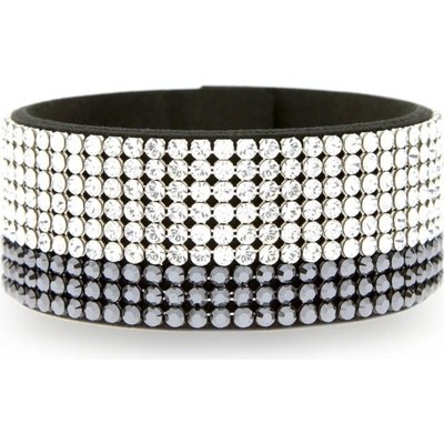 Spark Swarovski Elements z Alcantary Chic Medium s bílými a šedými křišťály BMESH9PCZJC