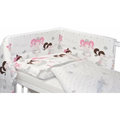 Baby Nellys 3-dílná sada Mantinel 180cm povlečení Princess Šedá 120 x 90 cm – Zboží Dáma