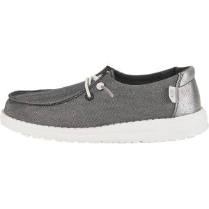 HeyDude Детски маратонки Heydude Kid's Wendy Metallic Sparkle Sneakers - Charcoal - размер 32 (EU) (702-3194-0113)
