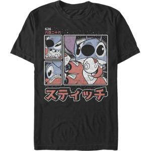 ZOOT. Fan Черна мъжка тениска с надпис Disney Classics Stitch Kanji ZOOT. Fan | Cheren | МЪЖЕ | L