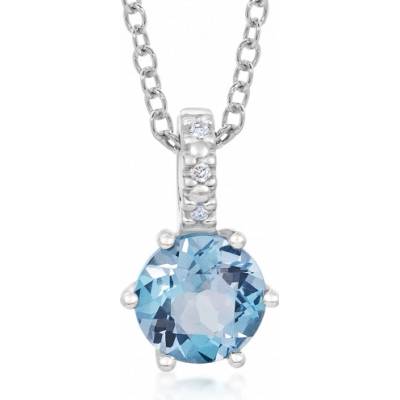 Sofia DIAMONDS zlatý prívesok s topásom a diamantmi PAK12034W