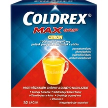 COLDREX MAXGRIP CITRON POR 1000MG/10MG/40MG POR PLV SOL SCC 10 II