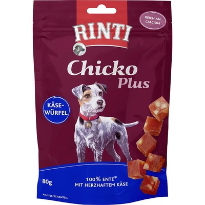 RINTI 12х80г Chicko Plus RINTI, лакомство за кучета - със сирене и патешко