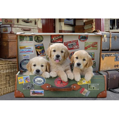 Educa - Puzzle Puppies in the luggage - 500 piese