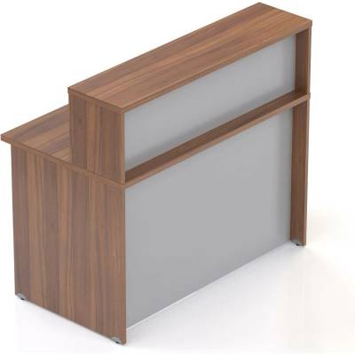 Nábytek Designový cz NLKA12 19 Recepční pult Komfort ořech / šedý