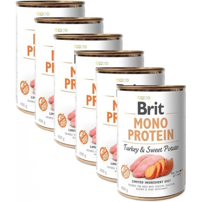 Brit Mono Protein Turkey & Sweet Potato 6 x 400 g