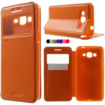 Samsung Galaxy Grand Prime Window Wallet Калъф + Протектор
