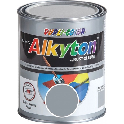 Alkyton Farebný email 750 ml polomatný stříbrnosivý